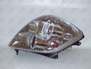 HEAD LAMP SET EAGLE EYES CHROME