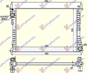 HLADNJAK MOTORA 2.0 ST150 (+/-AC) (50x35.8x1.9)