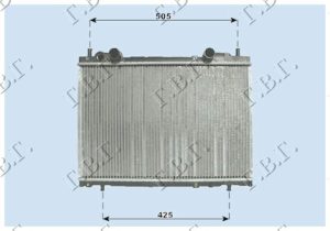 HLADNJAK MOTORA 1.4/2.0 (+AC) (37.5x56.3) SA VENTILOM