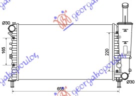 HLADNJAK MOTORA 1.2 8V/16V 03- (58x31.7x18) (VALEO TIP)