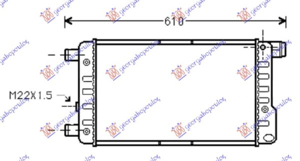 RADIATOR 0.9CC-1.1 PETROL WITH VAVLE (450x240) (VALEO)