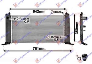 RADIATOR 1.2 PETROL +/- A/C (580x310) (MAHLE BEHR)