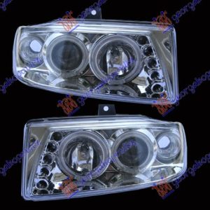 HEAD LAMP SET EAGLE EYES CHROME