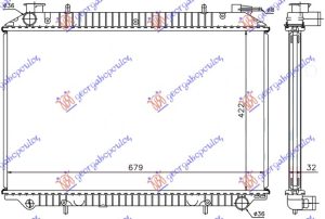 HLADNJAK MOTORA 2.0cc 16v & DIZEL (42.3x68.5) POKLOPAC LEVO