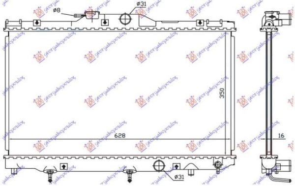 RADIATOR 1.4 PETROL +/-A/C (630x350) (KOYO)