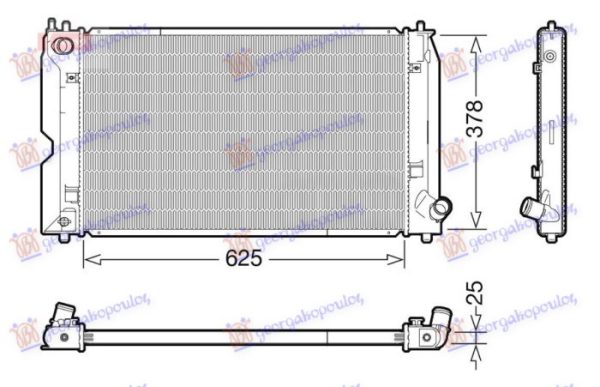 RADIATOR 1.4 D4D MANUAL DIESEL (625x390) (KOYO)