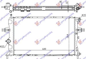 HLADNJAK MOTORA 2.0/2.2 BENZIN / 2.0/2.2 TD DIZEL (600x370)