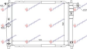 HLADNJAK MOTORA 1.3/1.51.6 BENZIN (-AC) (530x380)
