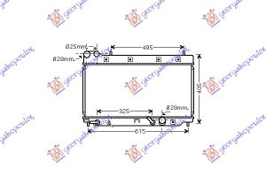RADIATOR 1.4 PETROL +/- A/C AUTOMATIC 2004- (325x650) (KOYO)