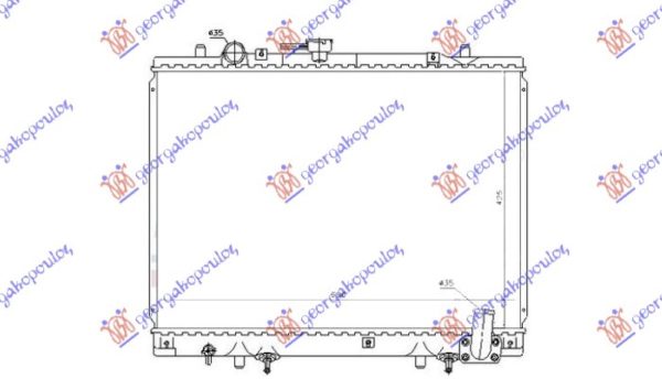 RADIATOR 2.5 DIESEL AUTOMATIC (425x600) (KOYO)