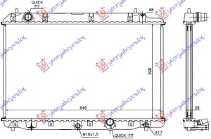 RADIATOR 2.2 CTDi (395x650x26) (KOYO)