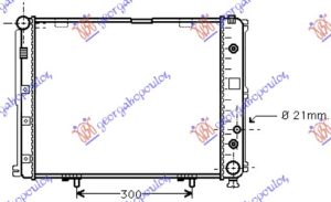HLADNJAK MOTORA 2.0/2.3 BENZIN (MAN/AUTO) (+/-AC) (49x49)