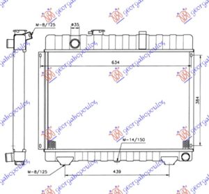 HLADNJAK MOTORA 2.4cc DIZEL (41x62) 76-86