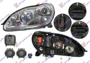 HEAD LAMP XENON 2002- (3 PLUG) (MARELLI)