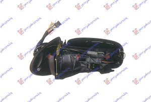 RETROVIZOR (BEZ POKLOPCA) ELEKTRICNI SA GREJ. (ELEKTRO-SKLOPIV) (MIGAVAC) (MEMORIJA) -2003 (A KVALITET) (ASFERICNO STAKLO) LEVO