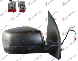 DOOR MIRROR ELECT. HEATED FOLD. PRIMED (WITH MEMORY & FOOT LAMP) (11 PIN) (A QUALITY) -11  (CONVEX GLASS)