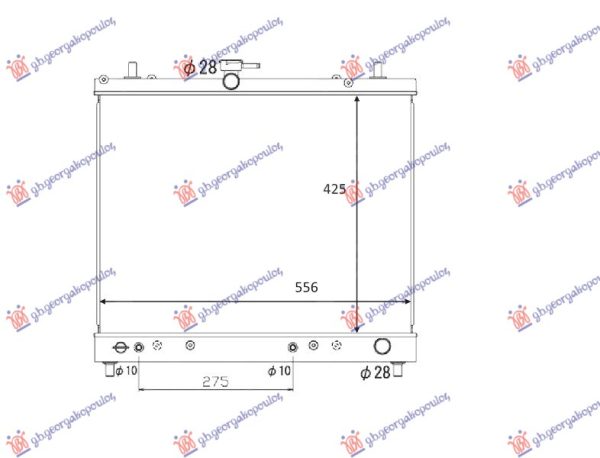 HLADNJAK MOTORA 1.5i 16V (MAN/AUTO) (42.5x55.5)