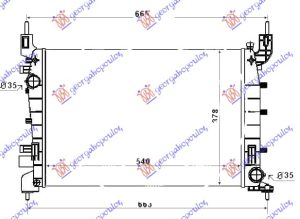 HLADNJAK MOTORA 1.4i 8V (+/-AC) (54x37.5x28)