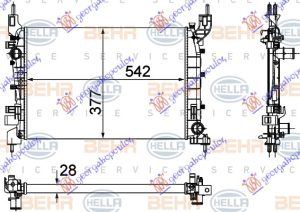 RADIATOR 1.4 PETROL (540x375x28) (MAHLE BEHR)