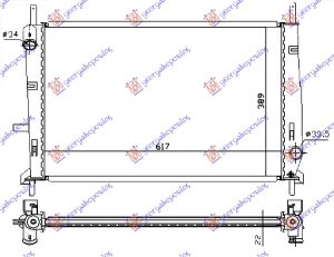 HLADNJAK MOTORA 1.6/1.8/2.0Icc 16V (+/-AC) (62x39.5)