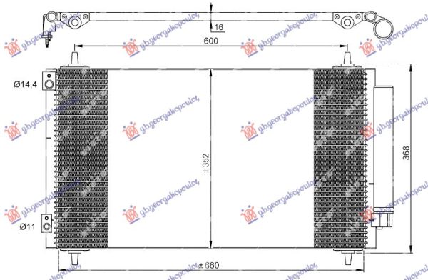 HLADNJAK KLIME 2.2 HDi DIZEL (708x348x16)