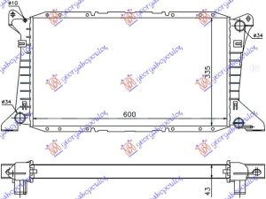 HLADNJAK MOTORA 2.0 BENZIN (-AC) (60x33.3)