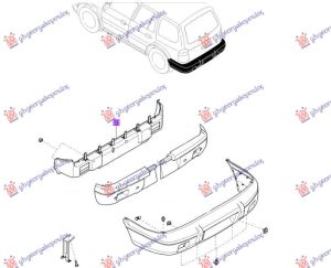 REAR BUMPER REINFORCEMENT S.W. (O)