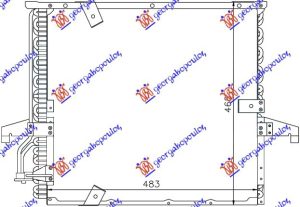 HLADNAK KLIME BENZIN - 2.5TD (+/-AC) (470x432x25) (MAHLE BEHR)