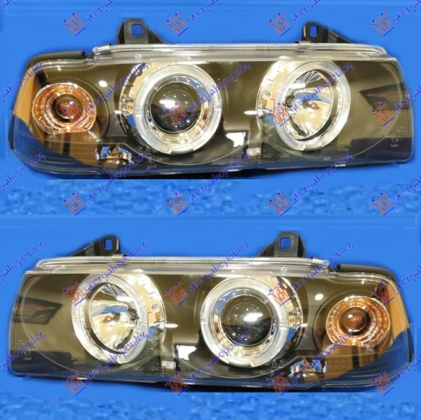 HEAD LAMP (SET)LEXUS W/SIDE LAMP BLACK