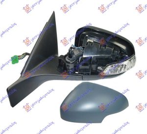 DOOR MIRROR ELECT. HEATED FOLD. PRIMED (W/SIDE LAMP & FOOT LAMP & SENS.) (A QUALITY) (ASPHERICAL GLASS)