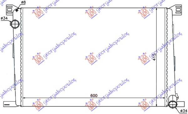 RADIATOR 1.4-1.6i16V PETROL +/-AC (600x420) (KOYO)