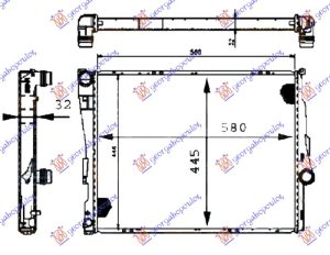 RADIATOR PETROL/DIESEL MANUAL/AUTOMATIC (580x450x32) (BRAZED) (MAHLE BEHR)