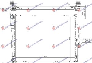 RADIATOR PETROL/DIESEL MANUAL/AUTOMATIC (580x450x26) (BRAZED) (KOYO)