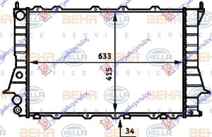 RADIATOR PETROL/DIESEL (632x411x30) (MAHLE BEHR)