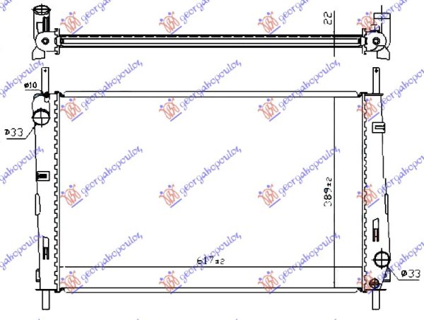 RADIATOR 1.8-2.0 PETROL MANUAL/AUTOMATIC+ A/C (620x405) (VALEO)