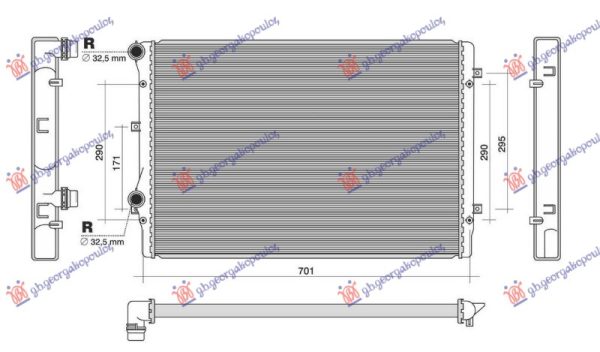 RADIATOR 1.8-2.0 TFSi PETROL (650x450x32)(KOYO)