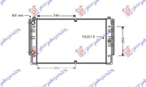 HLADNJAK MOTORA 1.9TD/2.0/2.4D (MAN/AUTO) (+/-AC) (72x41.5)