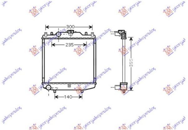 RADIATOR 1.0 PETROL (325x348) (KOYO)