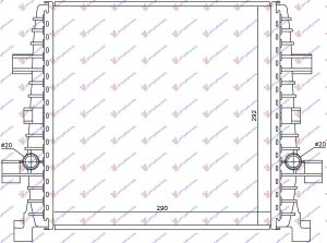 HLADNJAK MOTORA DODATNI 3.0 TFSI (AUTO) (29x29.2x2.5)