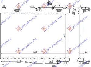 HLADNJAK MOTORA 1.25/1.4/1.6 BENZIN (MAN) (+/-AC) (56x35.5)