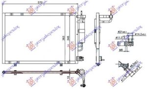 CONDENSER PETROL-1.4TDCi (530x350x16) 2011- (KOYO)