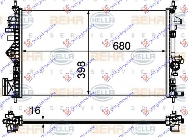 RADIATOR 1.6-1.8 PETROL (680x400) (MAHLE PREMIUM LINE)