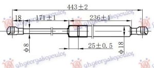 AMORTIZER GEPEK VRATA (443L-455N)