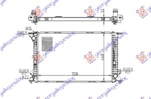 HLADNJAK MOTORA 2.7/3.0 Tdi - 3.0 TFSi/3.2 FSI (MAN) (72x47)