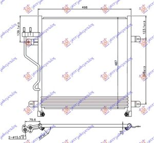 HLADNJAK KLIME 2.5/2.8 CRD DIZEL (AUTO) (460x480x16) 2005-