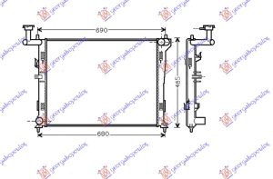 RADIATOR 1.4-1.6-2.0 PETROL MANUAL (600X440X16) (KOYO)