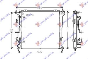 HLADNJAK MOTORA 1.6 CRDi DIZEL (AUTO) (450x450x26)