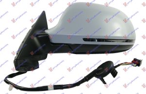 RETROVIZOR ELEKTRICNI SA GREJACEM PM 5 VRATA (MIGAVAC) -2010 (8 PIN) (ASFERICNO STAKLO) LEVO
