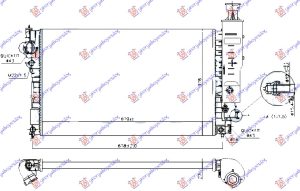 RADIATOR 1.4-2.0 PETROL (610x377) (VALEO)