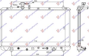 HLADNJAK MOTORA 2.0 BENZIN (MAN/AUTO) (375x710x26)